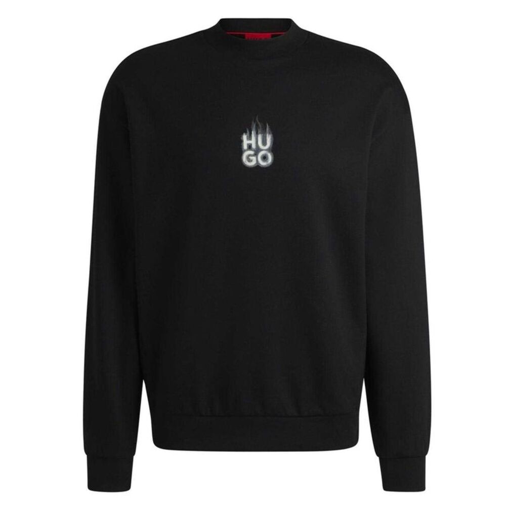 Hugo Mens Flames Relaxed Fit Sweatshirt / Black